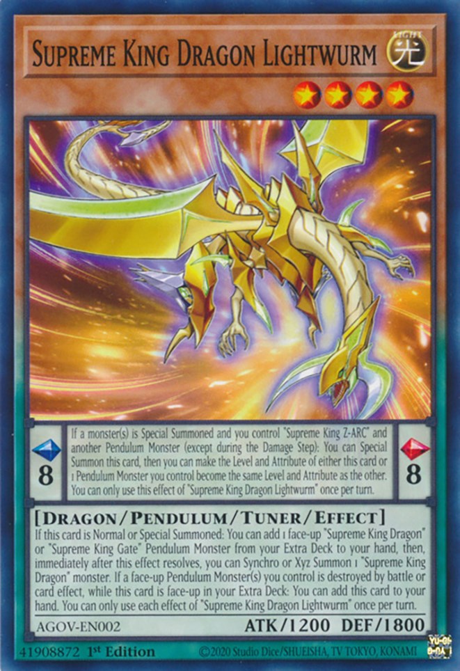 Supreme King Dragon Lightwurm [AGOV-EN002] Common | The CG Realm