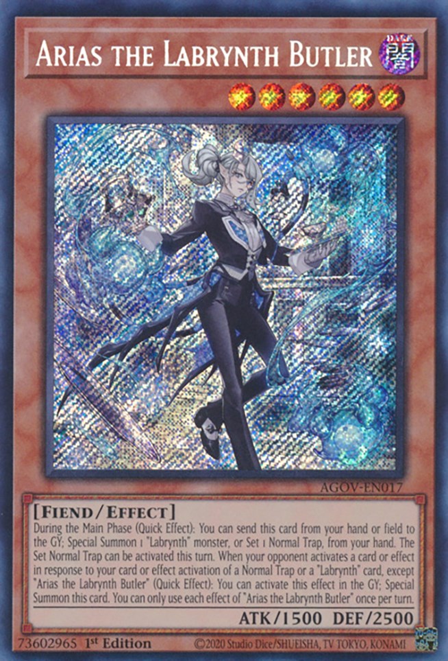 Arias the Labrynth Butler [AGOV-EN017] Secret Rare | The CG Realm