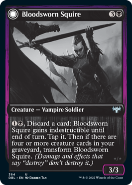 Bloodsworn Squire (DBL-364) - Innistrad: Double Feature: (Double Faced Transform)