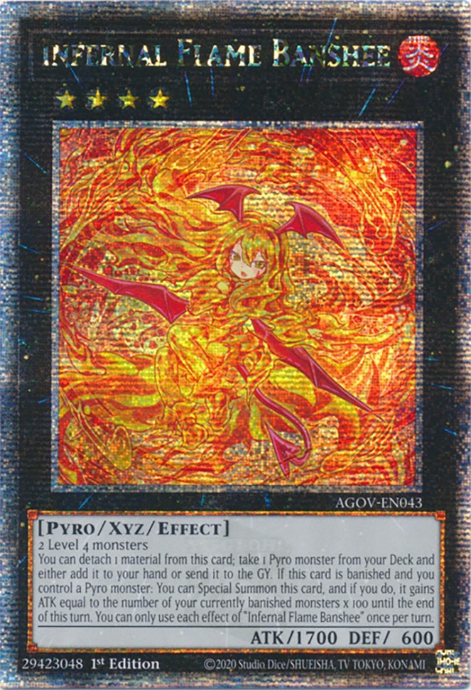 Infernal Flame Banshee (Quarter Century Secret Rare) [AGOV-EN043] Quarter Century Secret Rare | The CG Realm