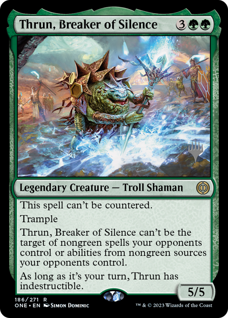 Thrun, Breaker of Silence (Promo Pack) [Phyrexia: All Will Be One Promos] | The CG Realm