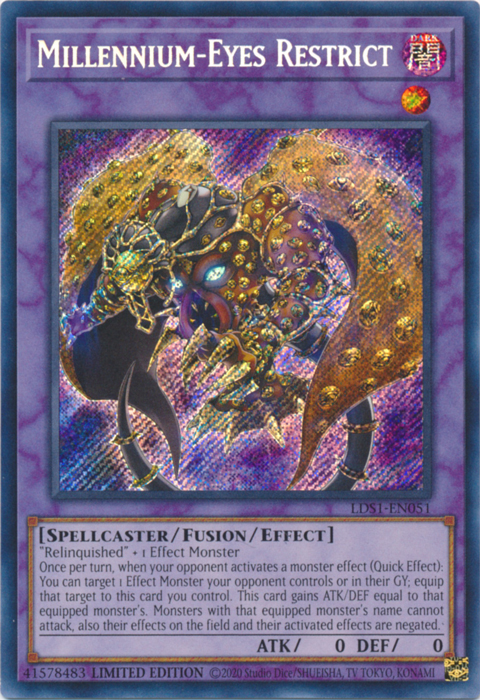 Millennium-Eyes Restrict [LDS1-EN051] Secret Rare | The CG Realm