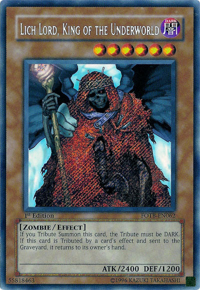 Lich Lord, King of the Underworld [FOTB-EN062] Secret Rare | The CG Realm
