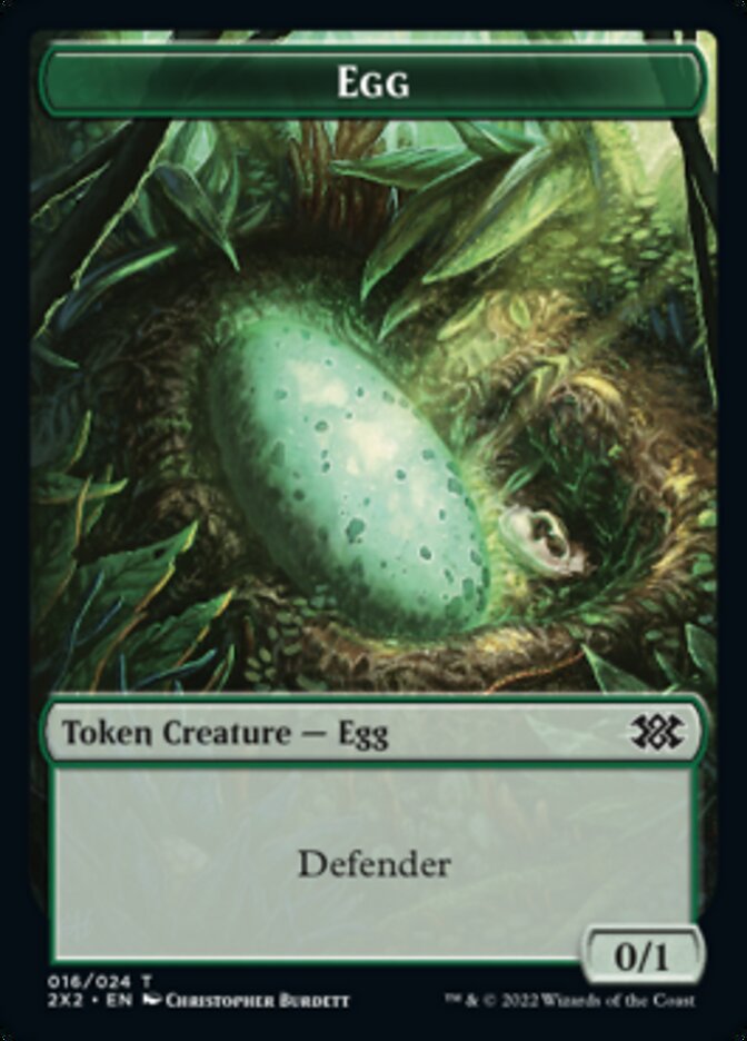 Egg // Aven Initiate Double-Sided Token [Double Masters 2022 Tokens] | The CG Realm