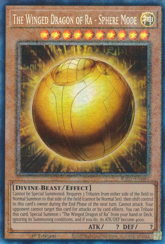 The Winged Dragon of Ra - Sphere Mode [RA01-EN007] Prismatic Collector's Rare | The CG Realm
