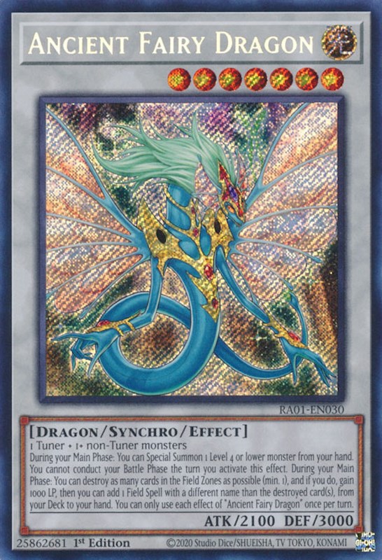 Ancient Fairy Dragon [RA01-EN030] Secret Rare | The CG Realm