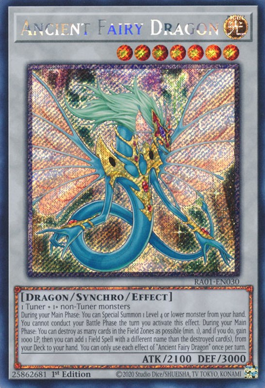 Ancient Fairy Dragon [RA01-EN030] Platinum Secret Rare | The CG Realm