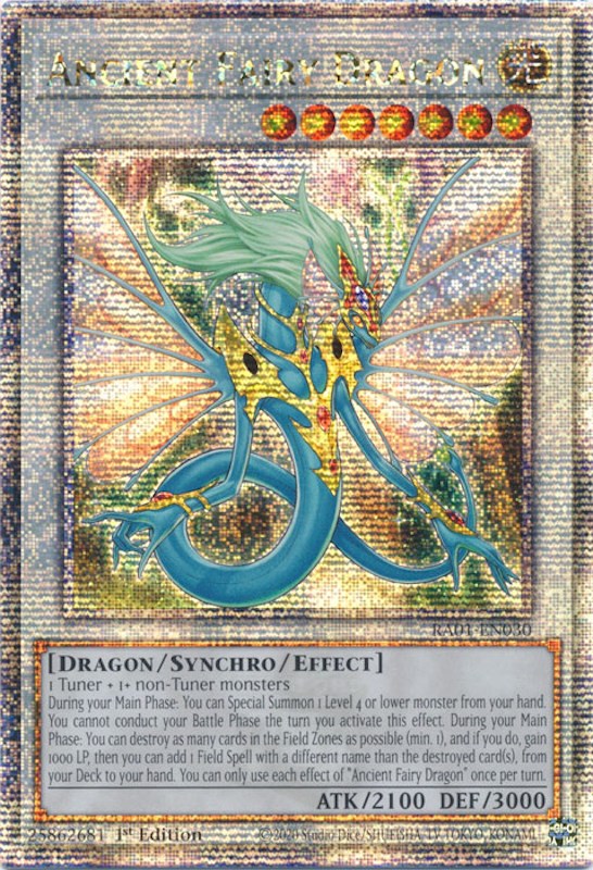 Ancient Fairy Dragon [RA01-EN030] Quarter Century Secret Rare | The CG Realm