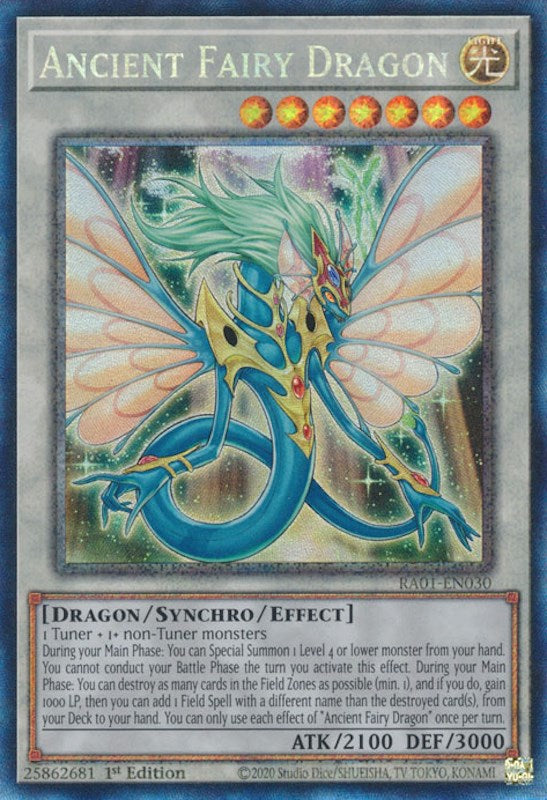 Ancient Fairy Dragon [RA01-EN030] Prismatic Collector's Rare | The CG Realm