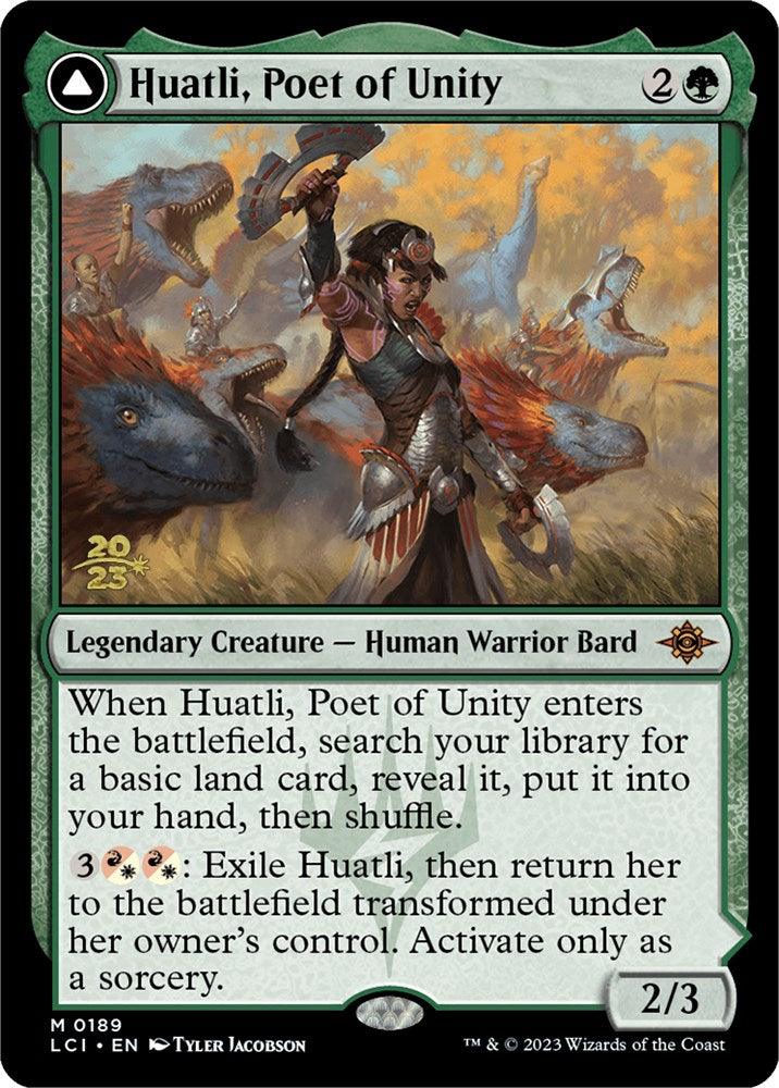 Huatli, Poet of Unity // Roar of the Fifth People [The Lost Caverns of Ixalan Prerelease Cards] | The CG Realm