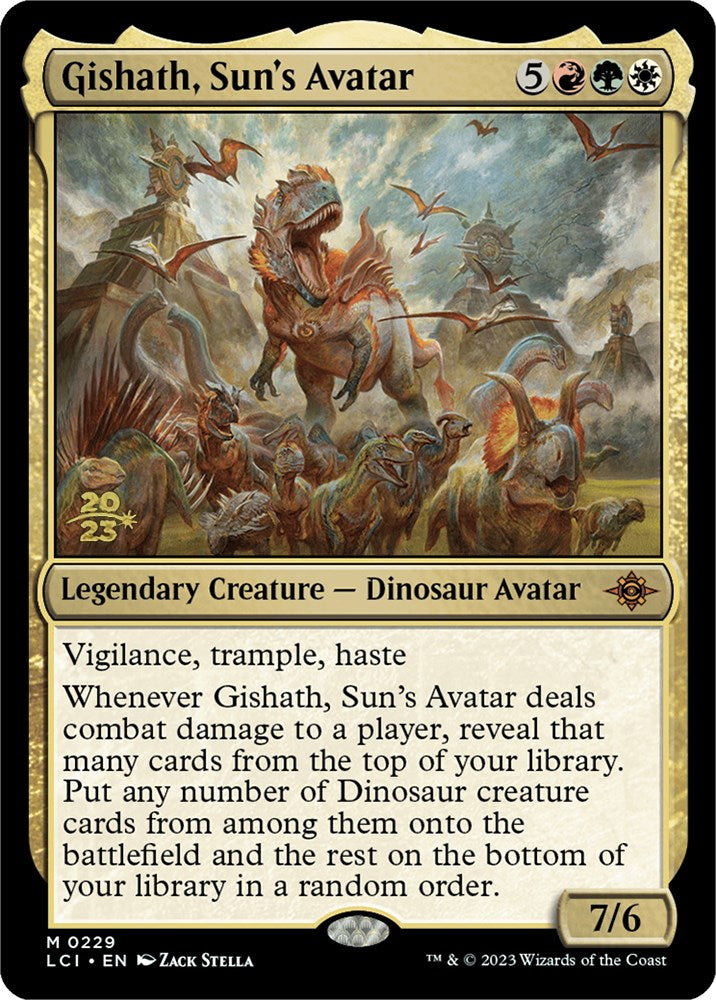 Gishath, Sun's Avatar (LCI) [The Lost Caverns of Ixalan Prerelease Cards] | The CG Realm