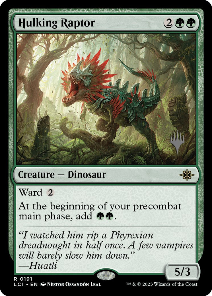 Hulking Raptor (Promo Pack) [The Lost Caverns of Ixalan Promos] | The CG Realm