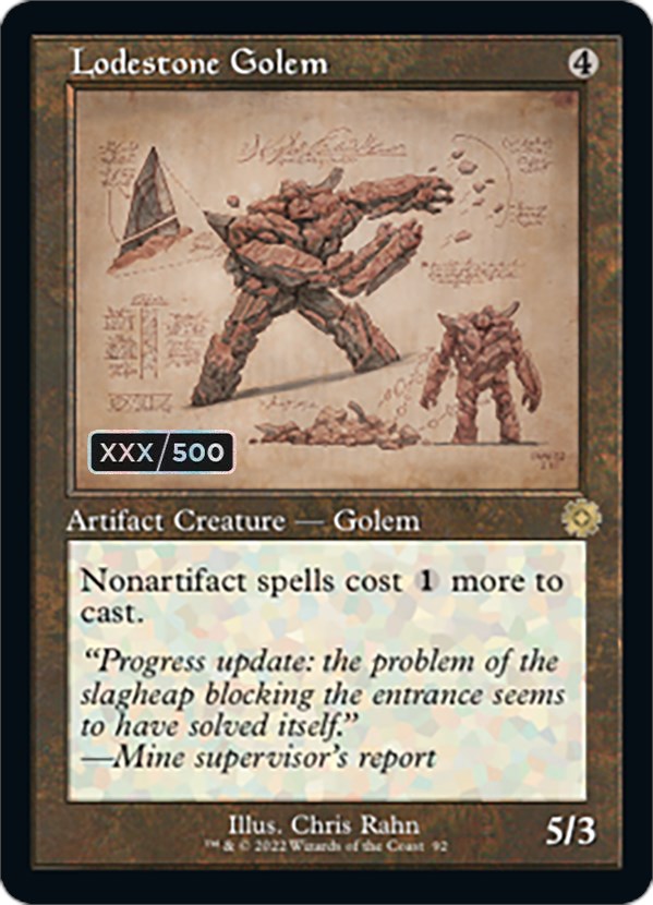 Lodestone Golem (Retro Schematic) (Serialized) [The Brothers' War Retro Artifacts] | The CG Realm