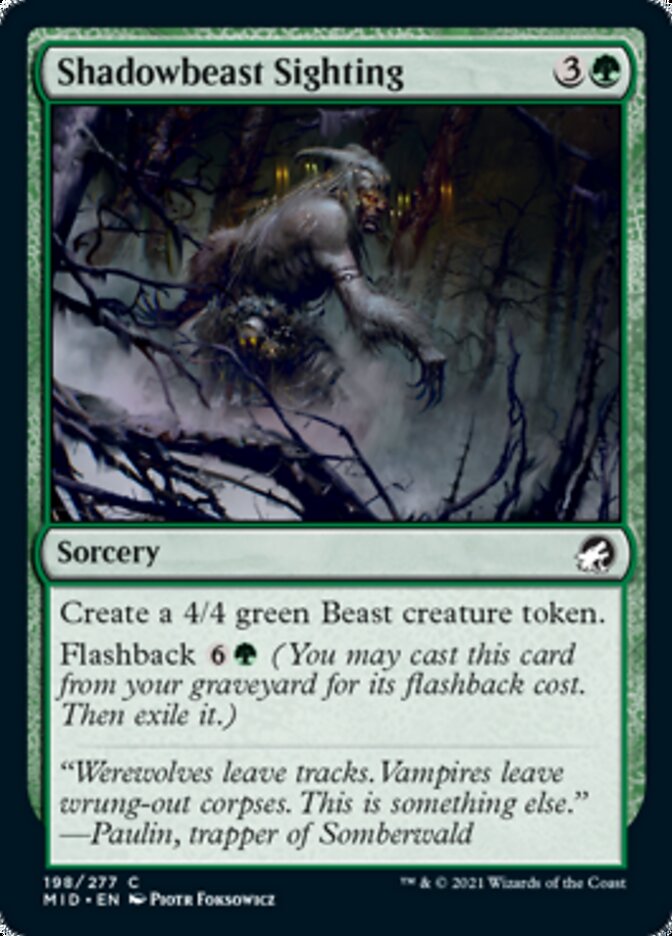 Shadowbeast Sighting [Innistrad: Midnight Hunt] | The CG Realm