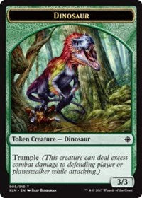 Dinosaur // Treasure (009) Double-Sided Token [Ixalan Tokens] | The CG Realm