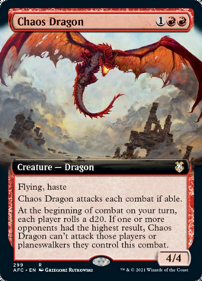 Chaos Dragon (Extended Art) [Dungeons & Dragons: Adventures in the Forgotten Realms Commander] | The CG Realm