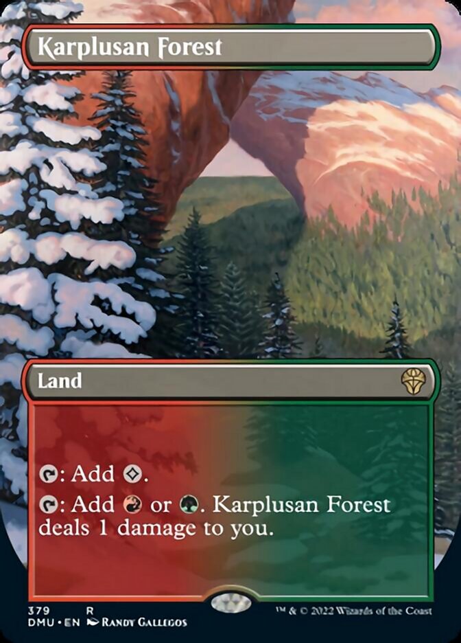 Karplusan Forest (Borderless Alternate Art) [Dominaria United] | The CG Realm