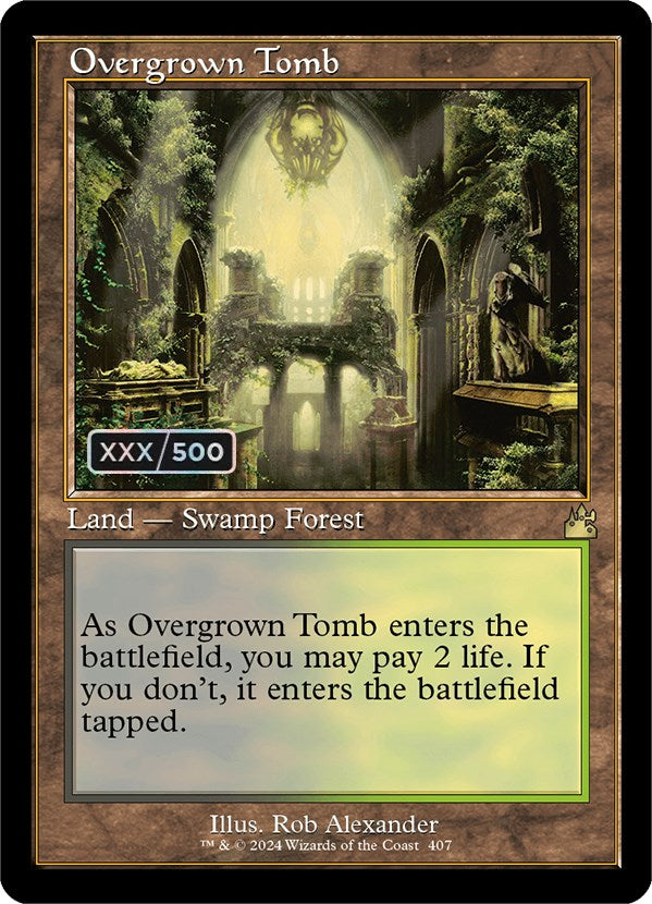 Overgrown Tomb (Retro) (Serialized) [Ravnica Remastered] | The CG Realm