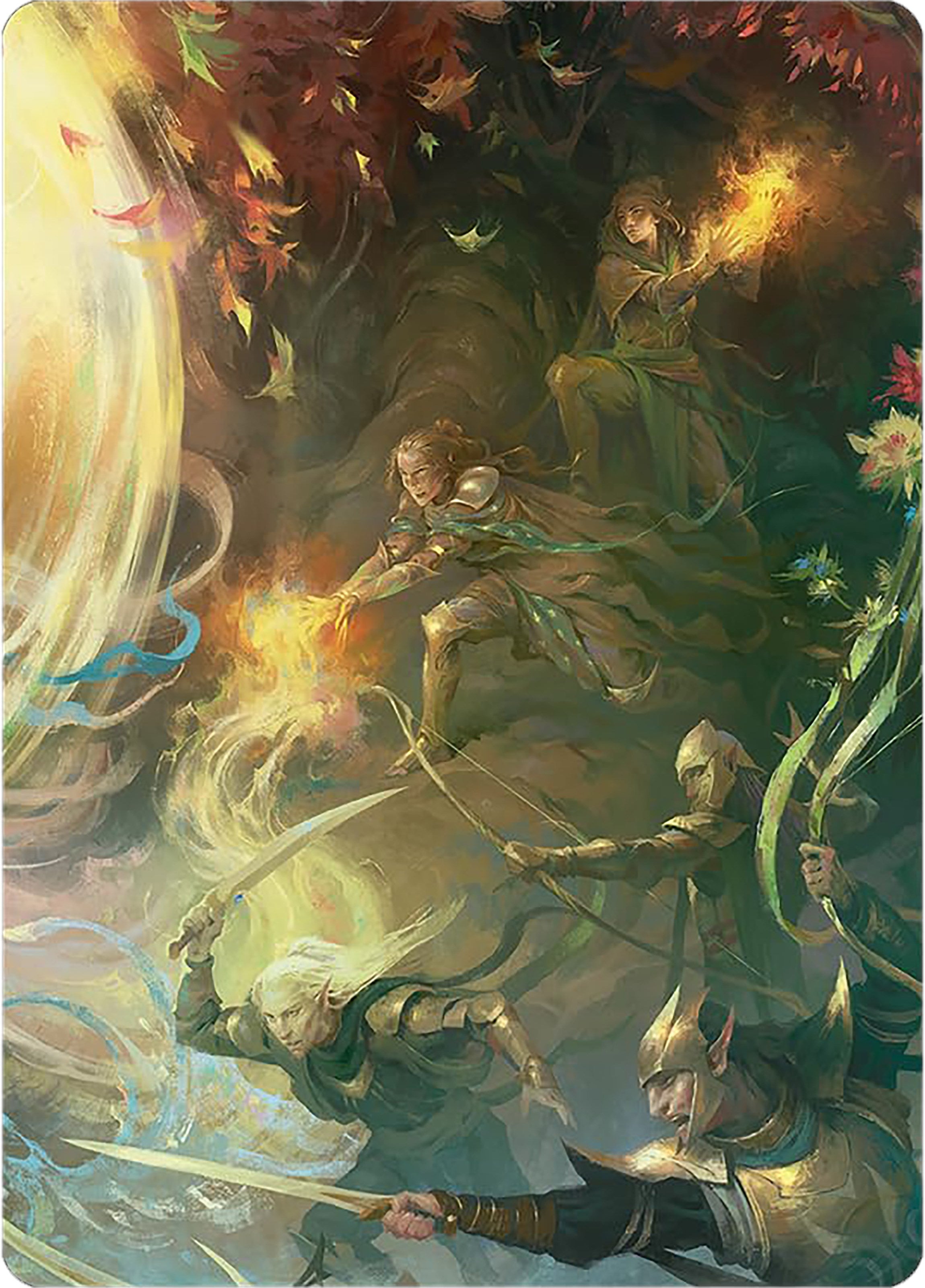 Rally the Galadhrim Art Card [The Lord of the Rings: Tales of Middle-earth Art Series] | The CG Realm