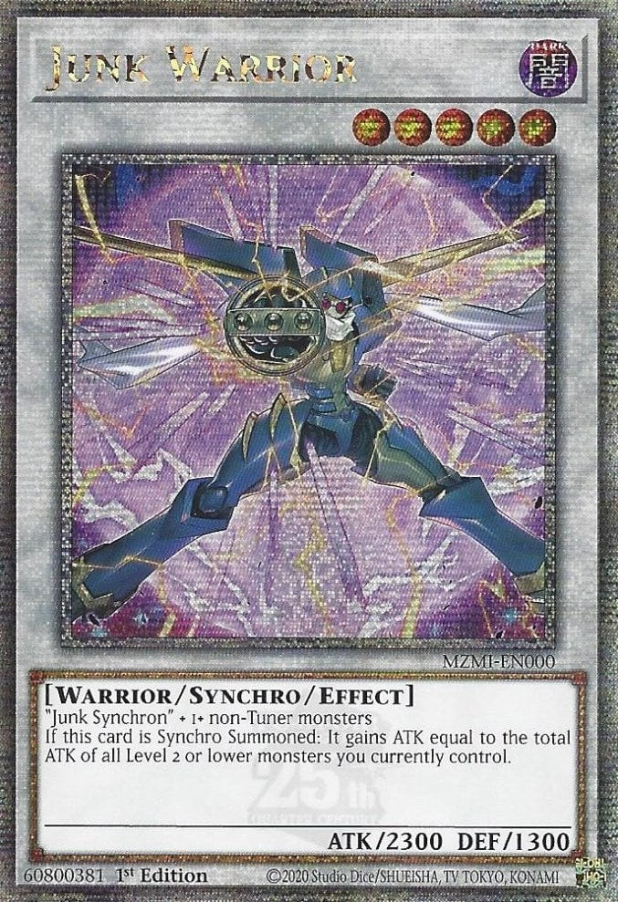 Junk Warrior (Quarter Century Secret Rare) [MZMI-EN000] Quarter Century Secret Rare | The CG Realm