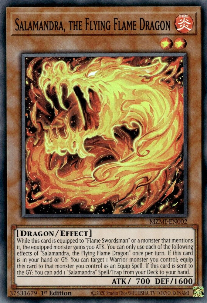 Salamandra, the Flying Flame Dragon [MZMI-EN002] Super Rare | The CG Realm