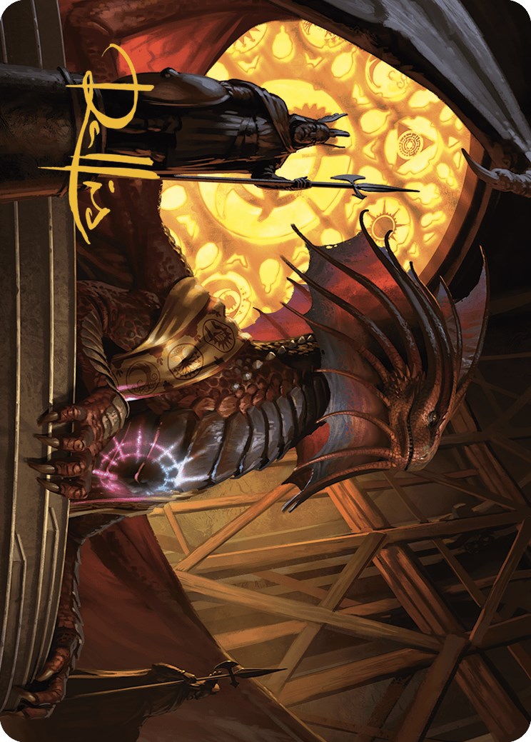 Niv-Mizzet, Guildpact Art Card (21/49) (Gold-Stamped Signature) [Murders at Karlov Manor Art Series] | The CG Realm