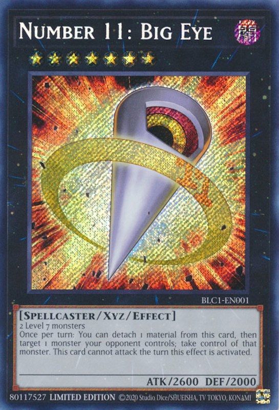 Number 11: Big Eye [BLC1-EN001] Secret Rare | The CG Realm