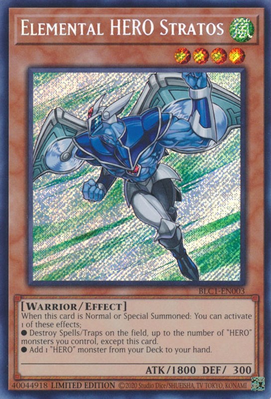 Elemental HERO Stratos [BLC1-EN003] Secret Rare | The CG Realm