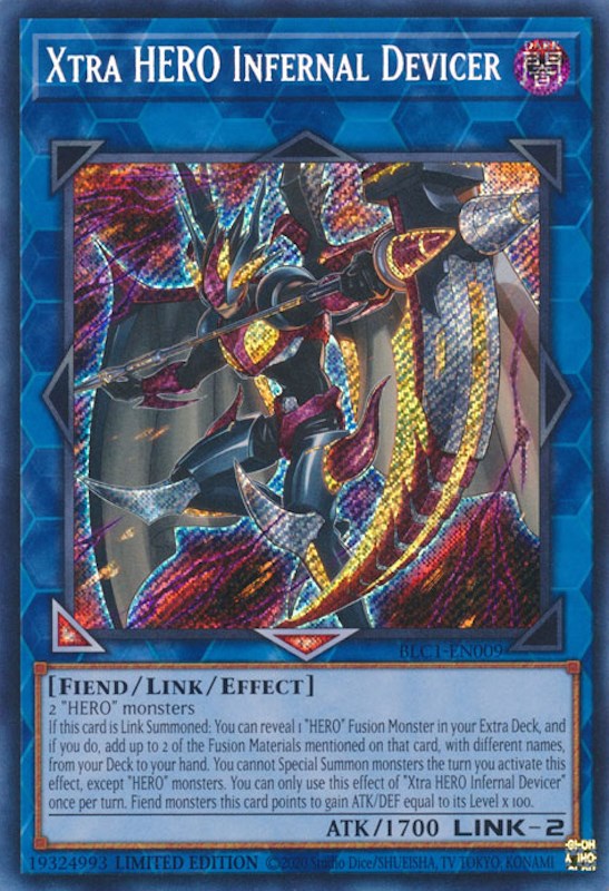 Xtra HERO Infernal Devicer [BLC1-EN009] Secret Rare | The CG Realm