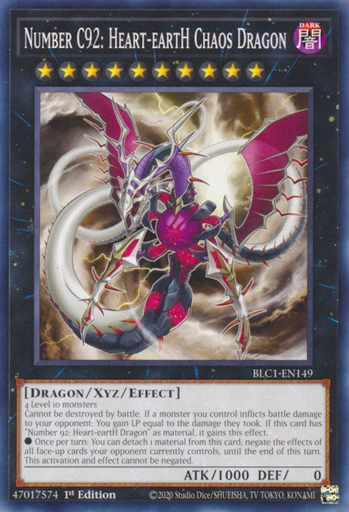 Number C92: Heart-eartH Chaos Dragon [BLC1-EN149] Common | The CG Realm