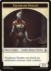 Zombie // Trueheart Duelist Double-Sided Token [Amonkhet Tokens] | The CG Realm