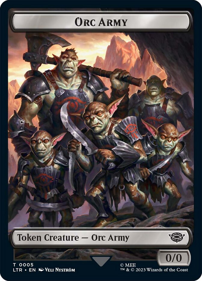 Orc Army Token (05) [The Lord of the Rings: Tales of Middle-Earth Tokens] | The CG Realm