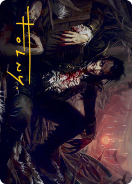 Arrogant Outlaw Art Card (Gold-Stamped Signature) [Innistrad: Midnight Hunt Art Series] | The CG Realm