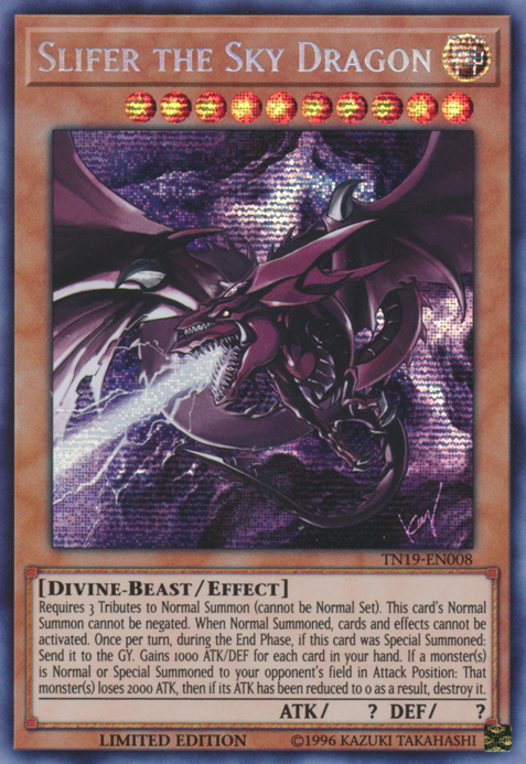 Slifer the Sky Dragon [TN19-EN008] Prismatic Secret Rare | The CG Realm