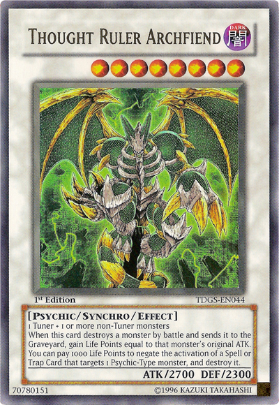 Thought Ruler Archfiend [TDGS-EN044] Ultra Rare | The CG Realm