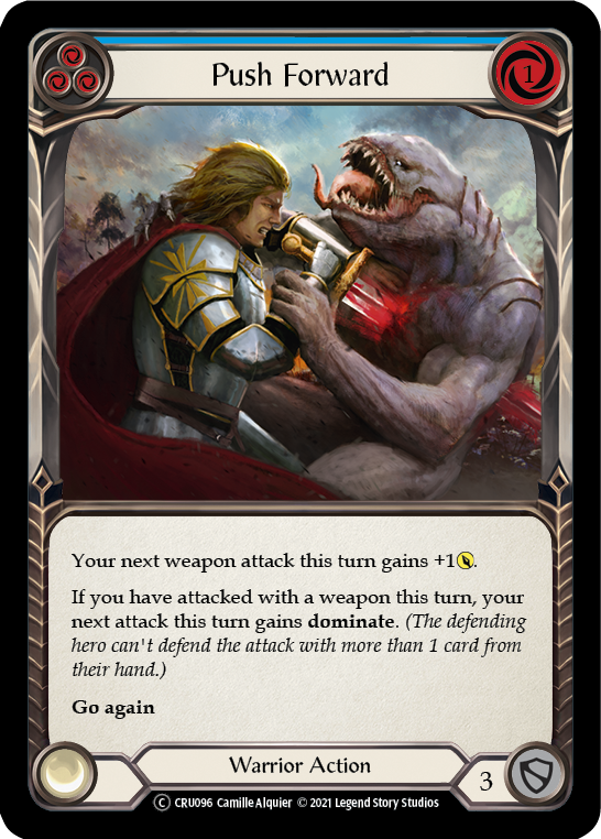Push Forward (Blue) [U-CRU096] (Crucible of War Unlimited)  Unlimited Normal | The CG Realm