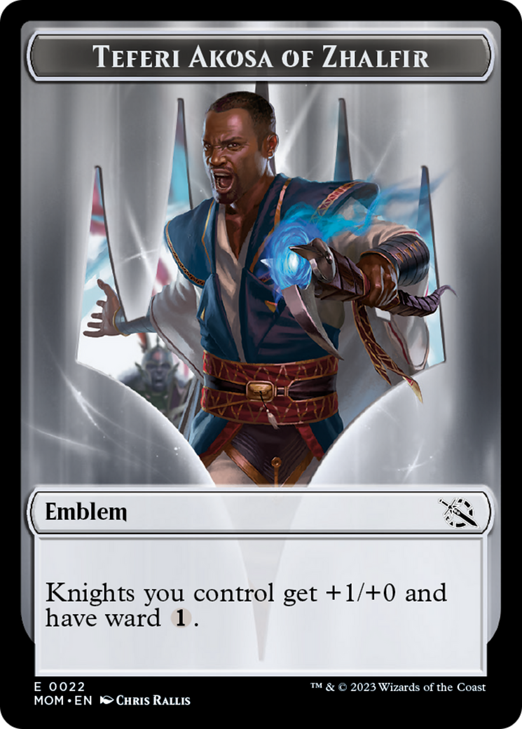 Teferi Akosa of Zhalfir Emblem [March of the Machine Tokens] | The CG Realm