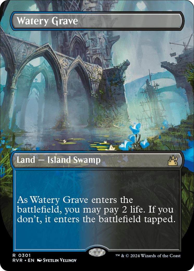 Watery Grave (Borderless) [Ravnica Remastered] | The CG Realm