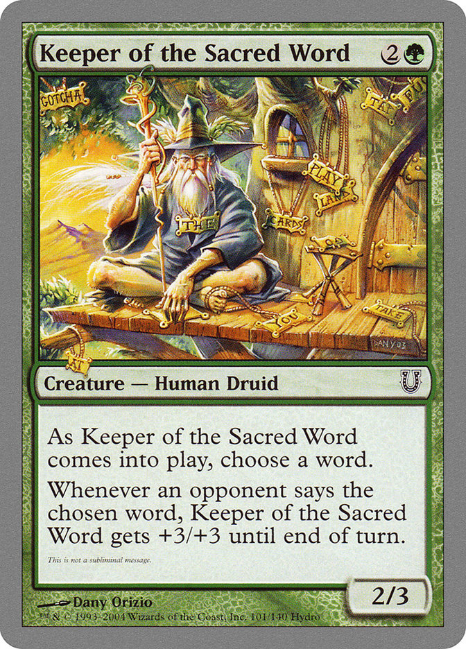 Keeper of the Sacred Word [Unhinged] | The CG Realm