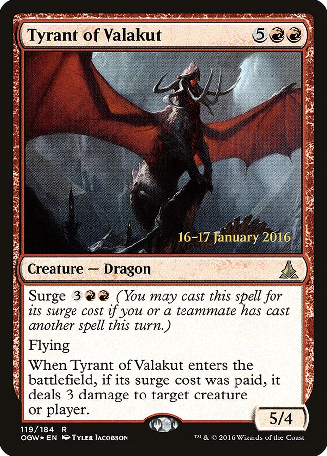 Tyrant of Valakut [Oath of the Gatewatch Prerelease Promos] | The CG Realm