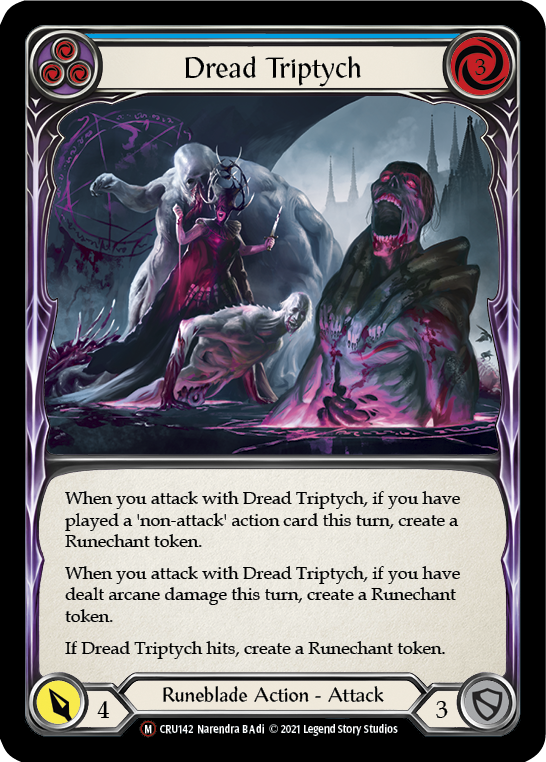 Dread Triptych [U-CRU142] (Crucible of War Unlimited)  Unlimited Rainbow Foil | The CG Realm