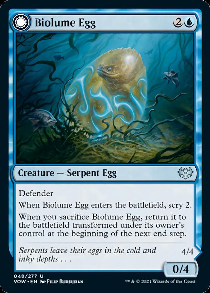 Biolume Egg (VOW-049) - Innistrad: Crimson Vow: (Double Faced Transform)