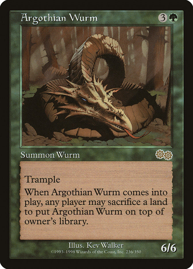 Argothian Wurm [Urza's Saga] | The CG Realm