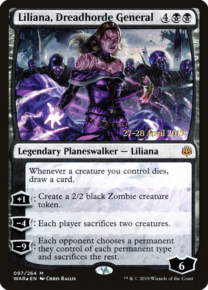 Liliana, Dreadhorde General [War of the Spark Prerelease Promos] | The CG Realm