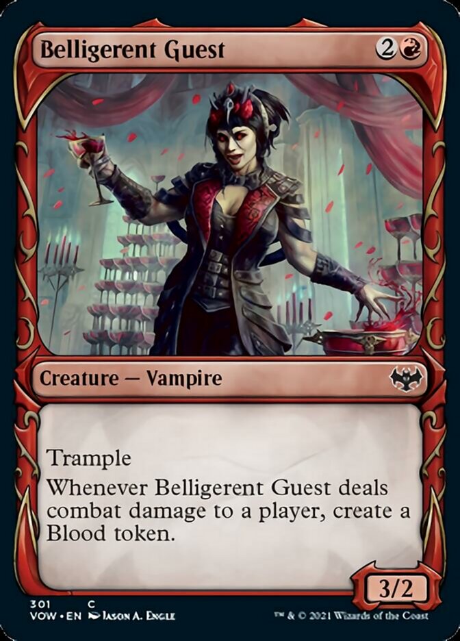 Belligerent Guest (Showcase Fang Frame) [Innistrad: Crimson Vow] | The CG Realm