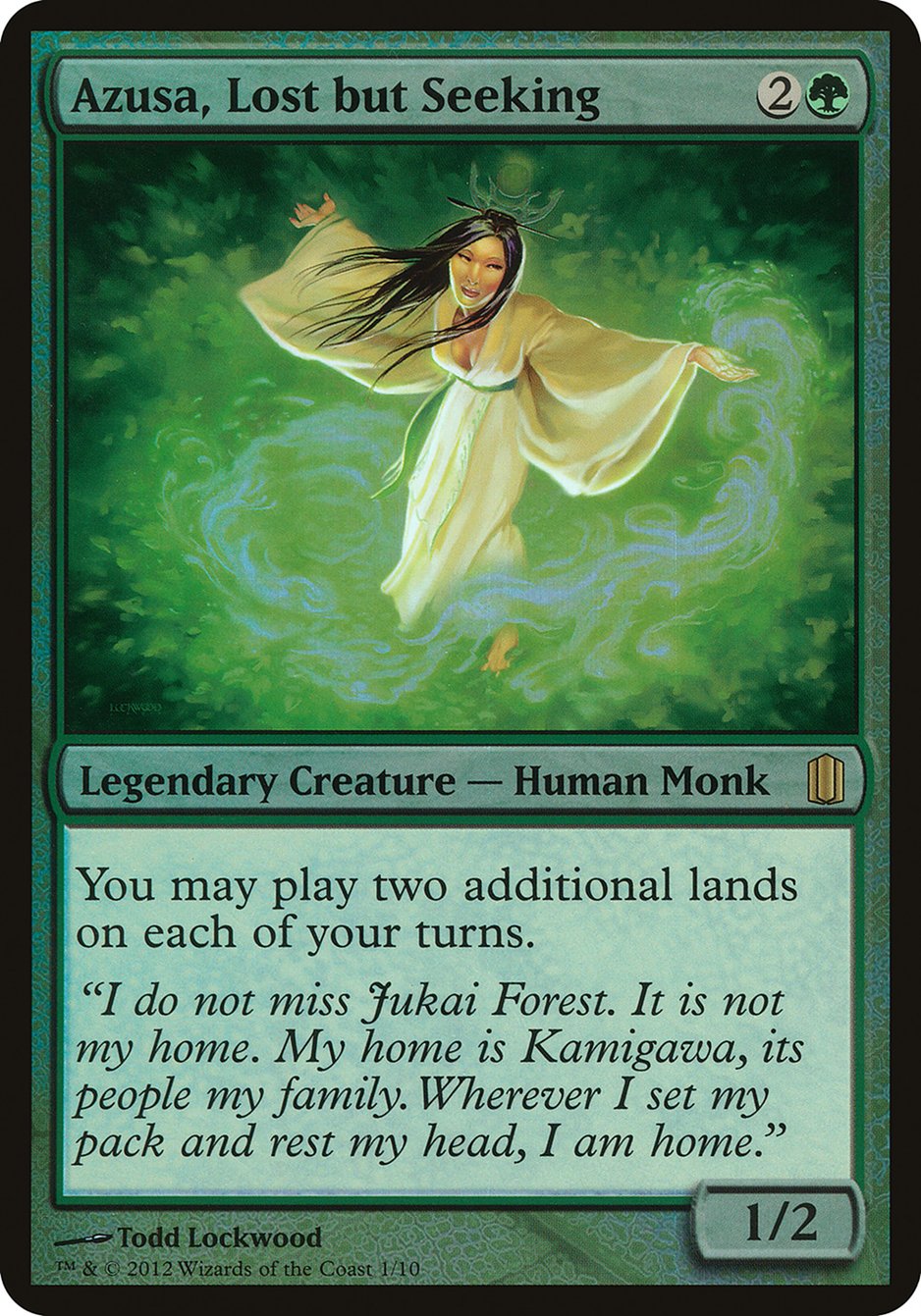 Azusa, Lost but Seeking (Oversized) [Commander's Arsenal Oversized] | The CG Realm