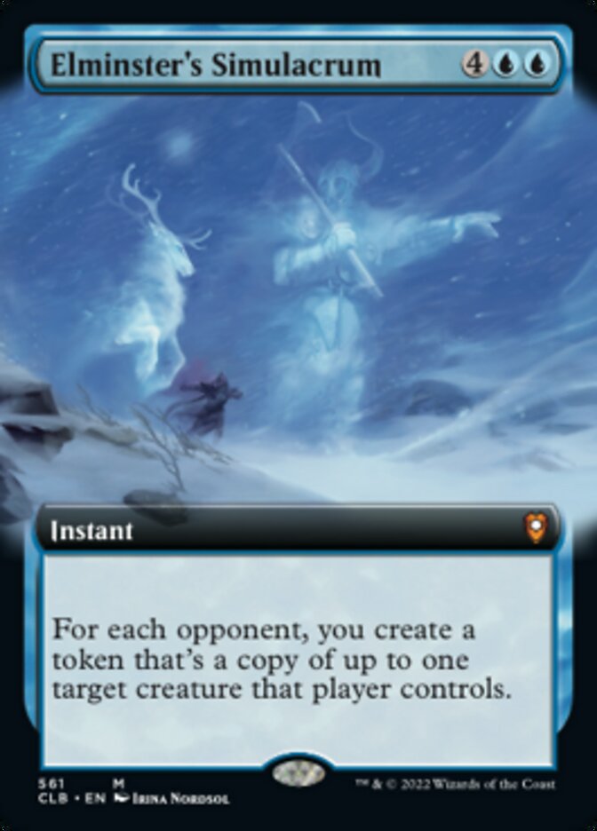 Elminster's Simulacrum (Extended Art) [Commander Legends: Battle for Baldur's Gate] | The CG Realm