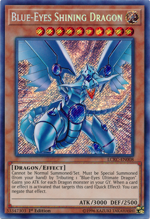 Blue-Eyes Shining Dragon [LCKC-EN008] Secret Rare | The CG Realm