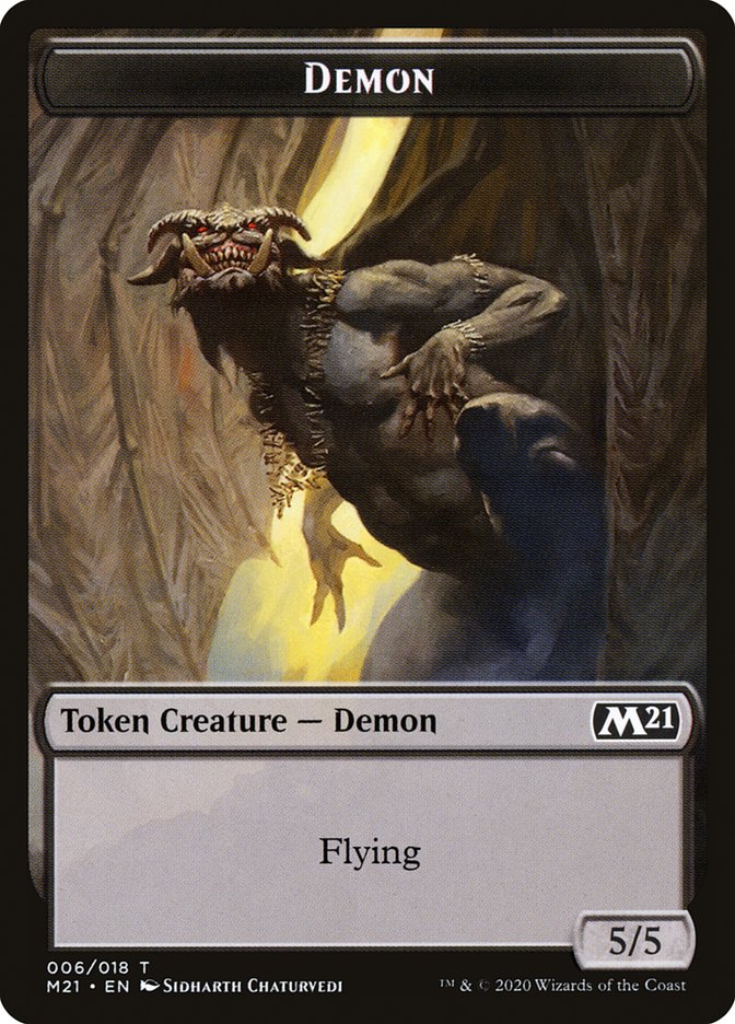 Bird // Demon Double-Sided Token [Core Set 2021 Tokens] | The CG Realm