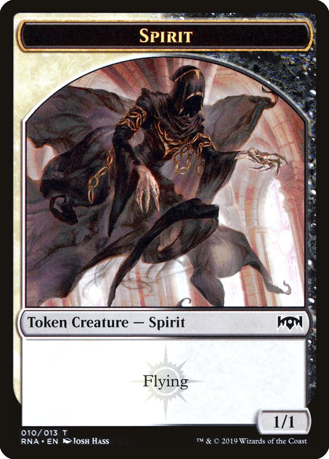 Bat // Spirit (010) Double-Sided Token [Ravnica Allegiance Guild Kit Tokens] | The CG Realm